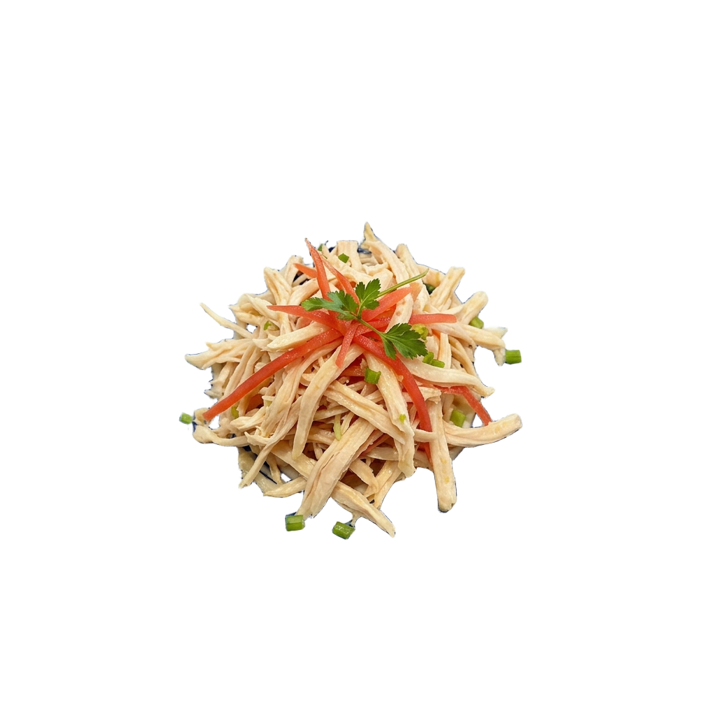 Poulet effiloché mariné